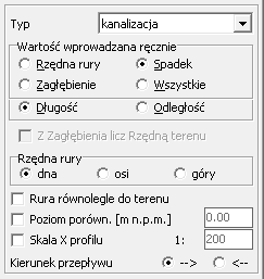 Panel - dodatkowe parametry profilu